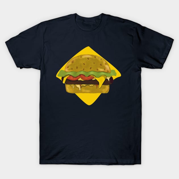 Burguer Cheese T-Shirt by glillustrator